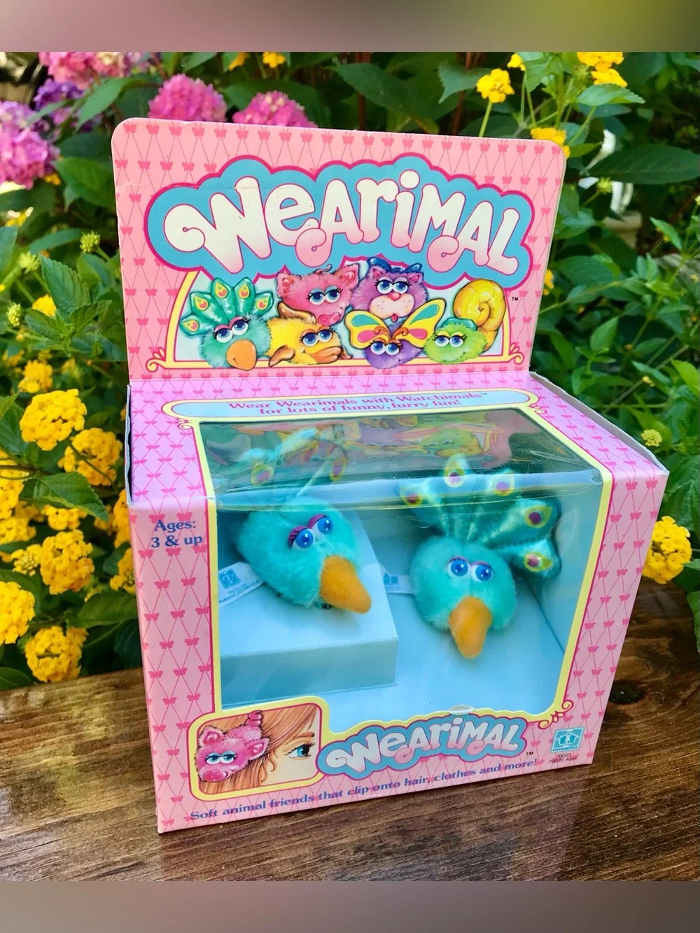 1986 NEW Vintage WEARIMALS Peacock Plush Hair Clip Accessories Clip On Anywhere